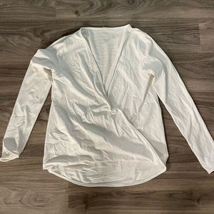 White wrap Lululemon top